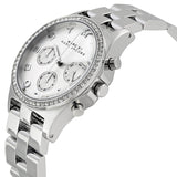 Marc Jacobs Henry Chronograph Silver Dial Silver Steel Strap Watch for Women - MBM3104