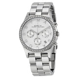 Marc Jacobs Henry Chronograph Silver Dial Silver Steel Strap Watch for Women - MBM3104