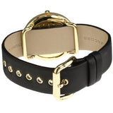 Marc Jacobs Amy Black Dial Black Leather Strap Watch for Women - MBM1154