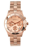Marc Jacobs Blade Chronograph Rose Gold Dial Rose Gold Steel Strap Watch for Women - MBM3102