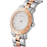 Marc Jacobs Amy Silver Dial Two Tone Steel Strap Watch for Women - MBM3194