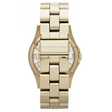 Marc Jacobs Henry Transparent Gold Dial Gold Steel Strap Watch for Women - MBM3206