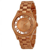 Marc Jacobs Henry Transparent Rose Gold Dial Rose Gold Steel Strap Watch for Women - MBM3339