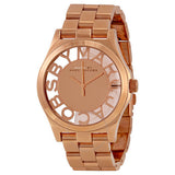 Marc Jacobs Henry Rose Gold Dial Rose Gold Steel Strap Watch for Women - MBM3207
