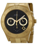 Marc Jacobs Blade Chronograph Black Dial Gold Steel Strap Watch for Women - MBM3309