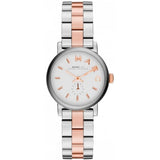 Marc Jacobs Baker White Dial Two Tone Steel Strap Watch for Women - MBM3331