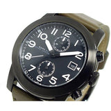 Marc Jacobs Larry Chronograph Black Dial Grey Leather Strap Watch for Men - MBM5034