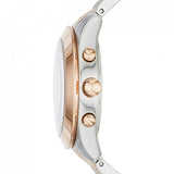 Marc Jacobs Peeker Chronograph Silver Two Tone Steel Strap Watch for Women - MBM3369