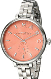 Marc Jacobs Sally Orange Dial Silver Steel Strap Watch for Women - MBM3365