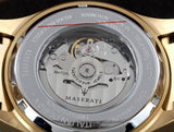 Maserati SFIDA Black Dial Yellow Gold Toned Stainless Steel Watch For Men - R8823140003
