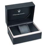 Maserati SFIDA Automatic Skeleton Blue Dial Silver Steel Strap Watch For Men - R8823140007
