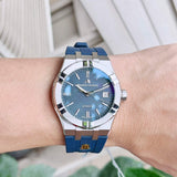 Maurice Lacroix Aikon Automatic Blue Dial Blue Rubber Strap Watch for Men - AI11808-SS000B-430-4