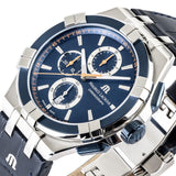 Maurice Lacroix Aikon Chronograph Blue Dial Blue Leather Strap Watch For Men - AI1018-SS001-432-4