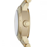 Marc Jacobs Amy Mother of Pearl Black Dial Gold Steel Strap Watch for Women - MBM3275