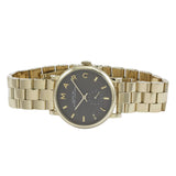 Marc Jacobs Baker Grey Dial Gold Steel Strap Watch for Women - MBM3281