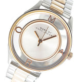 Marc Jacobs Tether Transparent White Dial Two Tone Steel Strap Watch for Women - MBM3436