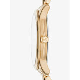 Michael Kors Runway Mercer Mother of Pearl White Dial Two Tone Steel Strap Watch For Women - MK6674