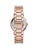 Michael Kors Catlin Black Dial Rose Gold Steel Strap Watch for Women - MK3339