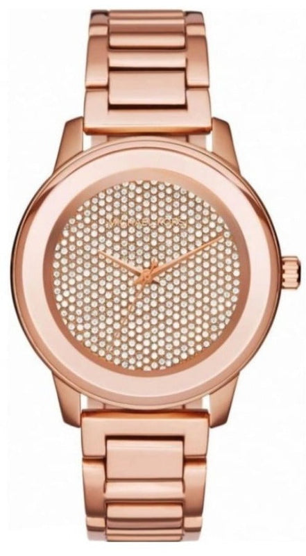 Michael Kors Kinley Rose Gold Dial Rose Gold Steel Strap Watch for Women - MK6210