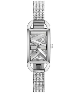 Michael Kors Empire Three-Hand Silver Dial Silver Steel Strap Watch for Women - MK4841