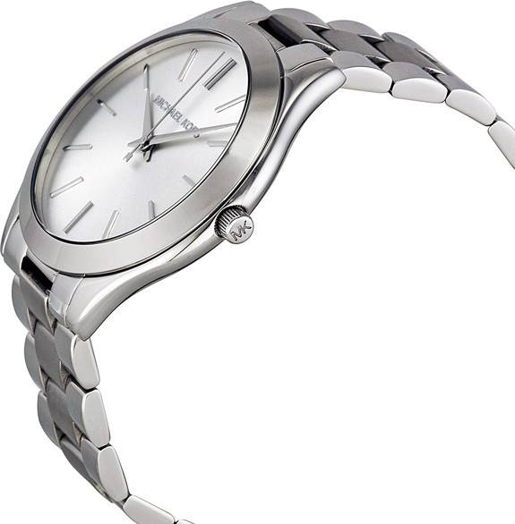 Michael Kors Slim Runway Silver Dial Silver Stainless Steel Strap Watch for Women - MK3178