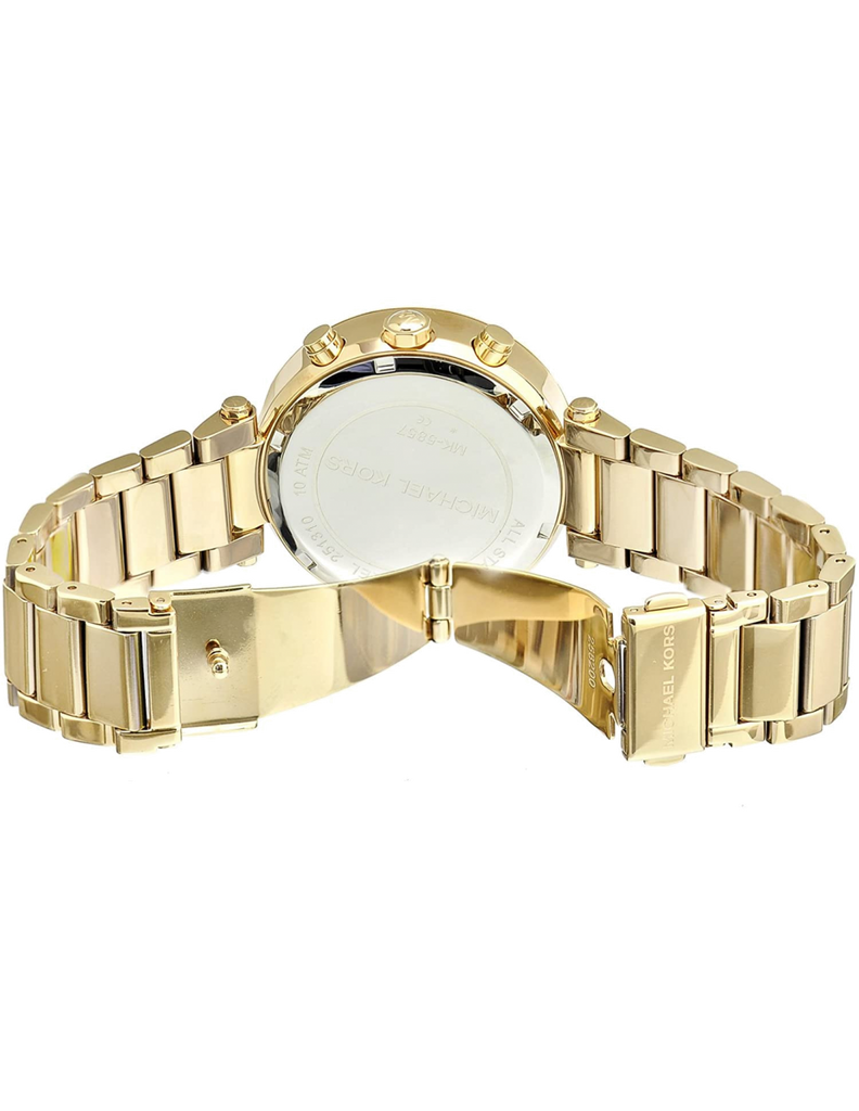 Michael Kors Parker Gold Dial Gold Steel Strap Watch for Women - MK5856