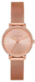 Michael Kors Mini Jayne Crystals Rose Gold Dial Rose Gold Mesh Strap Watch for Women - MK7122
