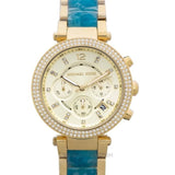 Michael Kors Parker Gold Dial Two Tone Steel Strap Watch for Women - MK6364