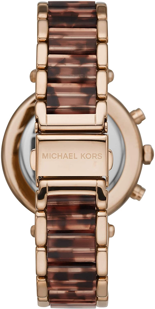 Michael Kors Parker Chronograph Rose Gold Dial Two Tone Steel Strap Watch For Women - MK6832