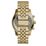 Michael Kors Lexington Crystals Gold Dial Gold Steel Strap Watch for Men - MK8494