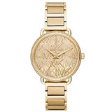 Michael Kors Portia Quartz Gold Dial Gold Steel Strap Watch For Women - MK3886