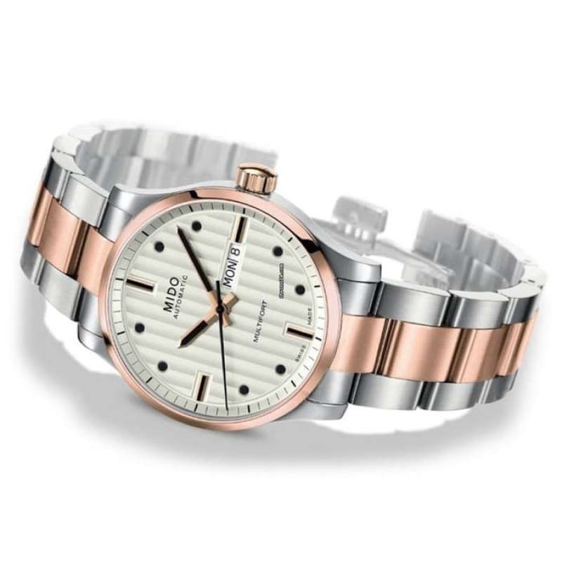 Mido Multifort Automatic Silver Dial Two Tone Steel Strap Watch For Men - M005.430.22.031.80