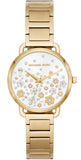 Michael Kors Portia Quartz White Dial Gold Steel Strap Watch for Women - MK3840