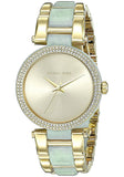 Michael Kors Delray Rose Gold Dial Two Tone Steel Strap Watch for Women - MK4317