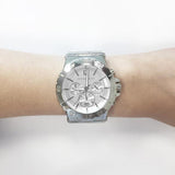 Michael Kors Dylan Silver Dial Silver Steel Strap Watch for Women - MK5312