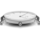 Daniel Wellington Classic Petite St Mawes White Dial Brown Leather Strap Watch For Women - DW00100187