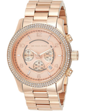 Michael Kors Dylan Rose Gold Dial Rose Gold Steel Strap Watch for Women - MK5576