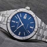 Maurice Lacroix Aikon Automatic Blue Dial Silver Steel Strap Watch For Men - AI6008-SS002-430-1