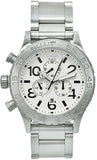 Nixon 51-30 Chrono White Dial Silver Steel Strap Watch for Men - A083-100
