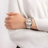 Tommy Hilfiger Monica Multifunction Chronograph Pink Dial Silver Steel Strap Watch For Women - 1782590