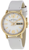 Marc Jacobs Fergus Grey Dial Grey Leather Strap Watch for Women - MBM8654