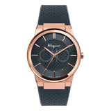 Salvatore Ferragamo Sapphire Black Dial Black Silicone Strap Watch for Men - SFHP00420