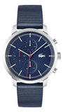 Lacoste Replay Chronograph Blue Dial Blue Leather Strap Watch for Men - 2011176