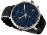 Calvin Klein High Noon Chronograph Blue Dial Black Leather Strap Watch for Men - K8M271CN