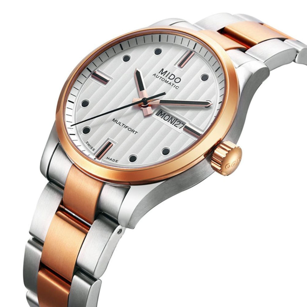 Mido Multifort Automatic Silver Dial Two Tone Steel Strap Watch For Men - M005.430.22.031.80