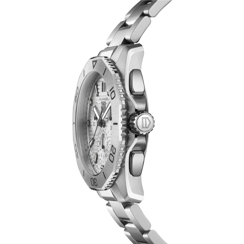 Tag Heuer Aquaracer Professional 200 Date White Dial Silver Steel Strap Watch for Men - CBP1111.BA0627