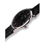 Hugo Boss Jackson Black Dial Black Leather Strap Watch for Men - 1513369