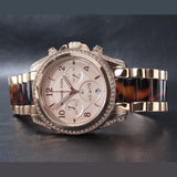 Michael Kors Blair Rose Gold Dial Two Tone Steel Strap Watch For Women - MK5859