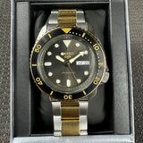 Seiko 5 Sports Automatic Special Creation Black Dial Two Tone Steel Strap Watch For Men - SRPK22