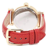 Coach Delancey Ivory Dial Orange Leather Strap Watch for Women - 14502719